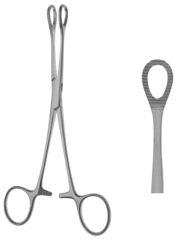 FOERSTER-BALLENGER pinzas porta esponjas 180mm recto estriada boca 12.5mm