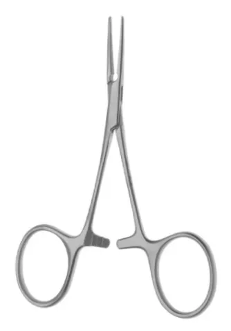 MICRO HALSTED-MOSQUITO pinzas hemostática 100mm recto boca estriada punta 1.3mm