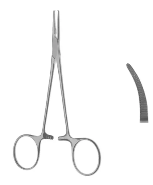 HALSTED-MOSQUITO pinzas hemostática 125mm curvo boca estriada punta 1.0mm