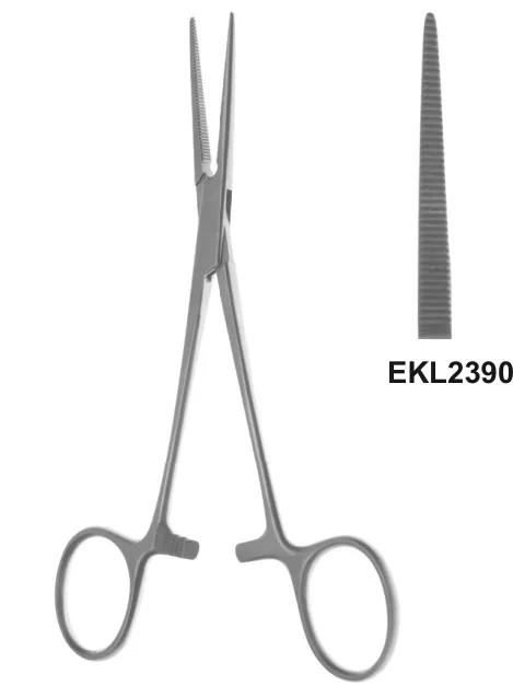 CRILE pinzas hemostática 140mm recto boca estriada punta 1.6mm