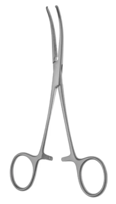 KOCHER pinzas hemostática 140mm curvo delicado 1x2 dientes