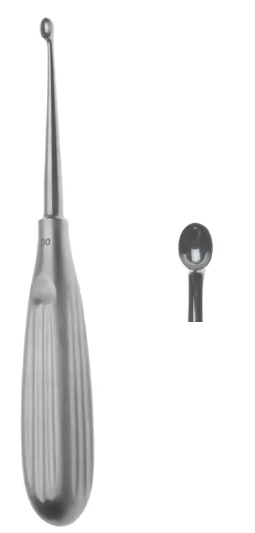 VOLKMANN cucharilla cortante 170mm recto figura 0 oval 5.2x7.3mm