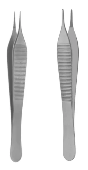 ADSON pinzas de disección 120mm recto estriada con mango plano punta 1.5mm