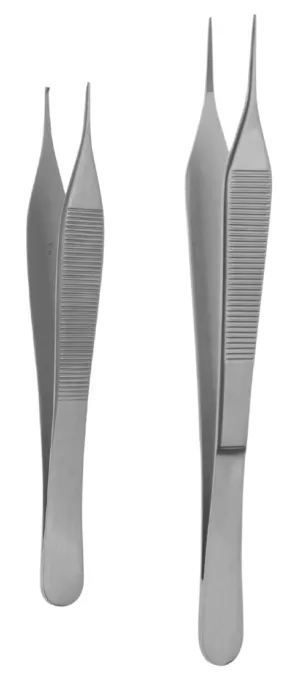 MICRO-ADSON pinzas de disección 150mm recto estriada con mango plano