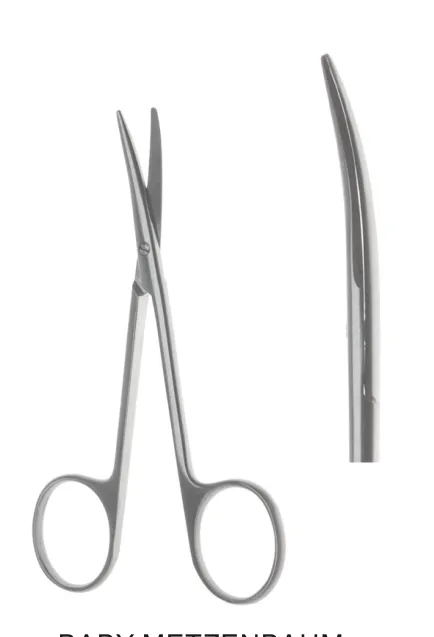 BABY-METZENBAUM tijera para estrabismo 115mm curvo romo-romo