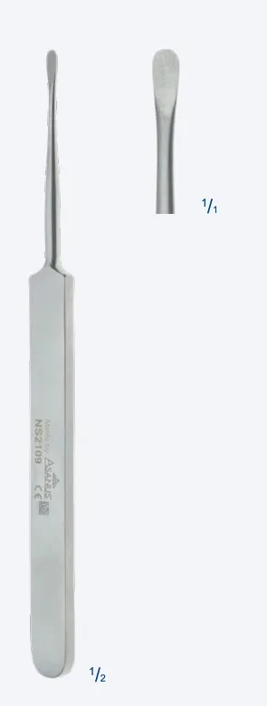 Elevador de periostio 160mm filo redondo, mango plano liso