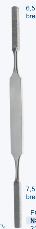 FOMON lima doble 215mm fino 6.5mm grueso 7.5mm