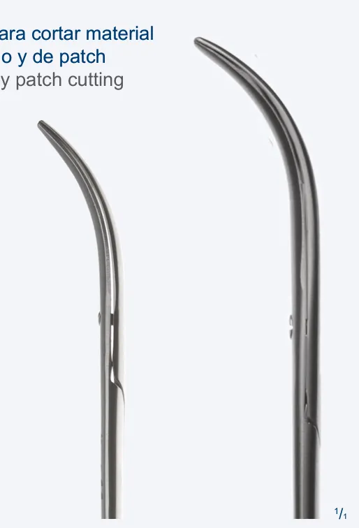 STUSSAK tijera de disección 180mm curvo fuertemente fino longitud de la hoja 33mm